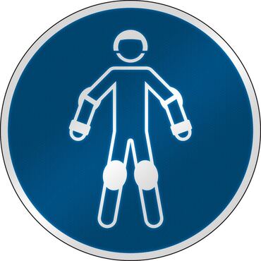 Panneau de sécurité ISO - Porter un équipement de protection pour sports à roulettes